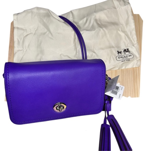 Coach Handbags - Coach Legacy Leather Crossbody Clutch Ultraviolet Purple 2012 NWT